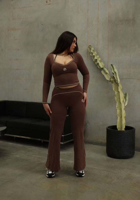 Naomi Flare Pants - Brown