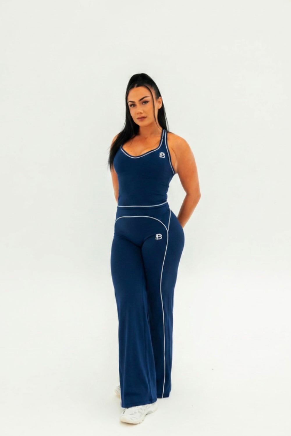 Naomi Flare Pants - Navy Blue